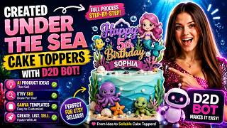 Cake toppers Created with our D2D Template BOT in MINUTES | Design2Dollar
