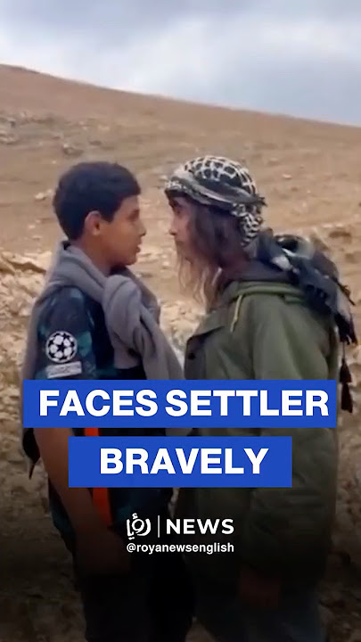 Palestinian boy stands firm against 'Israeli' settlers in the West Bank