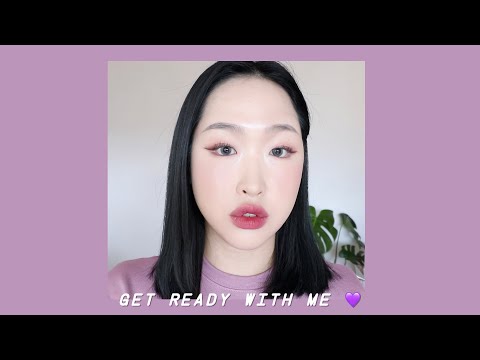 머리바꾼 기념 GRWM (신상 광채파데 &amp;<strong>amp</strong>; 쿨톤 메이크업) 💜 GRWM with my new <strong>hair</strong> (New glowy foundation &amp;<strong>amp</strong>; cool toned