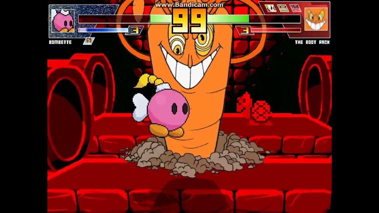 MUGEN battle #7935: Bombette vs Cuphead Bosses 