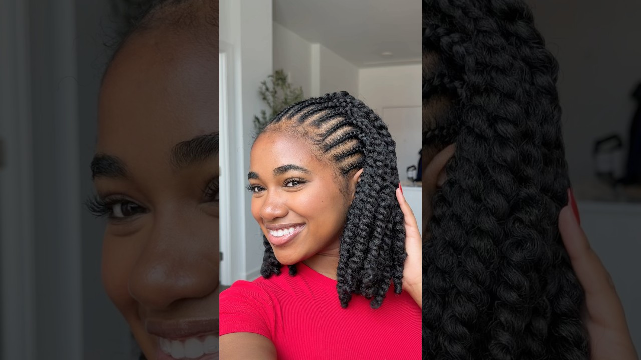 My new hairstyle for February☺️✨ #curlyhair #naturalhaircare #naturalhair #minitwists