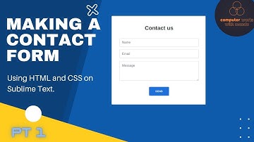 Making a contact form using HTML and CSS on Sublime text . #Part 1