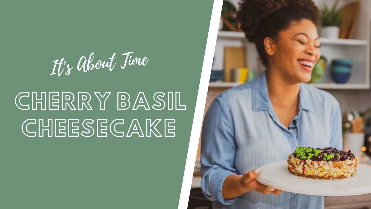 Triple Cherry BASIL Cheesecake! | Kalisa Marie Eats
