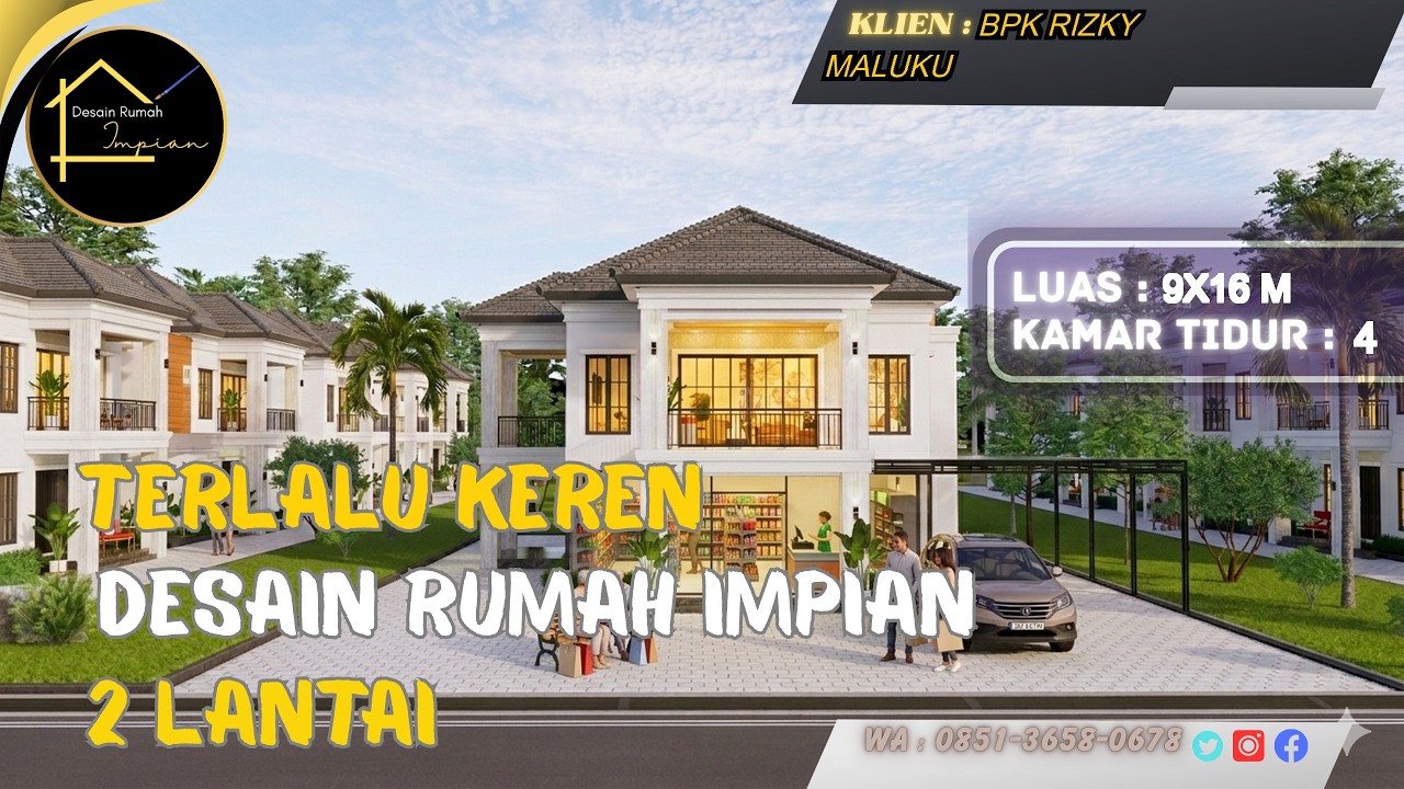 INSPIRASI DESAIN RUMAH 9x16m – Model Minimalis Modern Milik Bapak Rizky, Maluku, Super Estetik!