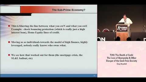 DEFCON 16: Top of page   The Death of Cash: The loss of anonymity and other dangers