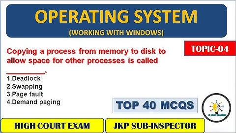 OPERATING SYSTEM || SET-04 II REVISION SERIES I JUNIOR ASSISTANT I JKPSI I BY TANIYA MAM