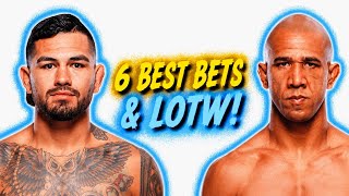 6 Best Bets Lock of the week UFC Sacramento Herandez vs Rodrigues