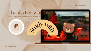 【Study With Me 🐻】The wild paths are dark with clouds, but the school fire is bright｜Slow piano