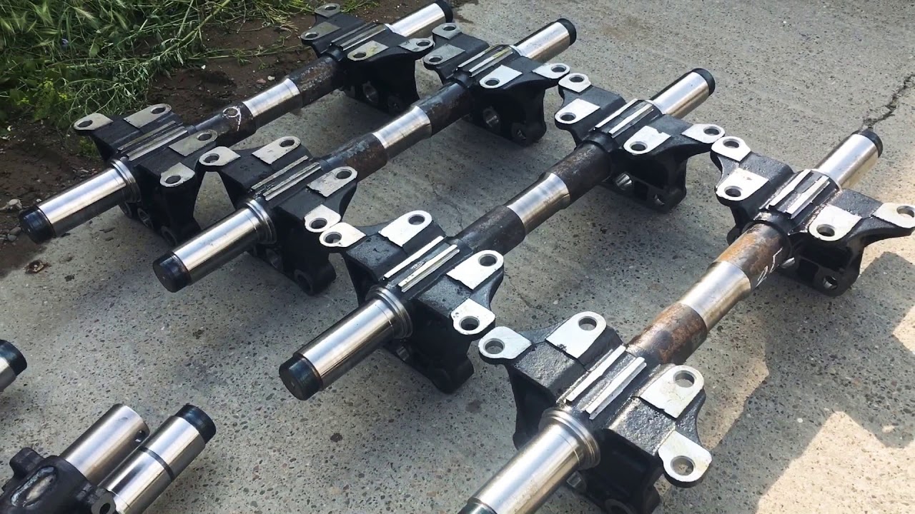 Ось балансира на Камаз - YouTube