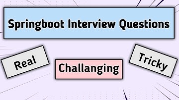 Springboot Tricky Interview Questions and Answers