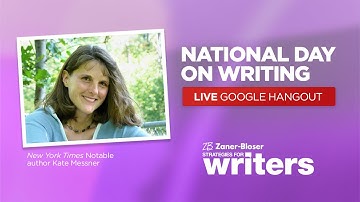 Virtual Author Visit: Kate Messner Talks About the Writing Process