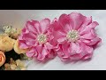 como hacer flores de tela elegantes |flor de dedo ondulada doble |