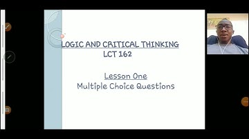 mcqs on logic and critical thinking ( LCT 162)