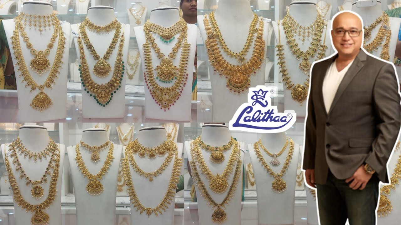 Lalitha jewellers exclusive long haram,mini haram&necklace designs with