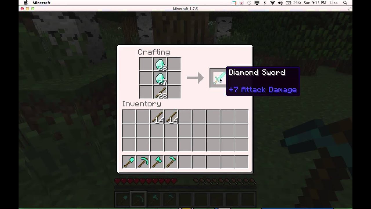 Minecraft: how to: make supplies with diamond - YouTube