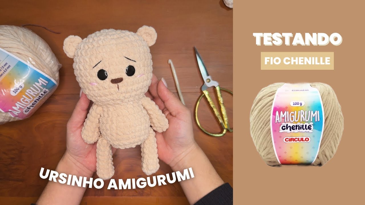 Como fazer ursinho amigurumi de pelúcia - passo a passo