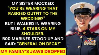 My Sister Mocked Me at My Wedding — Then 500 Marines Stood and Saluted： ‘GENERAL ON DECK!’