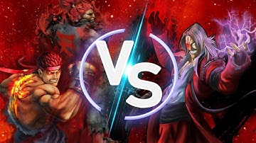 Evil Ryu and Akuma VS God Rugal (REMASTERED) (Street Fighter X King of Fighters)