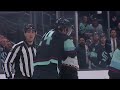 Liam obrian and jamie oleksiak drop the gloves