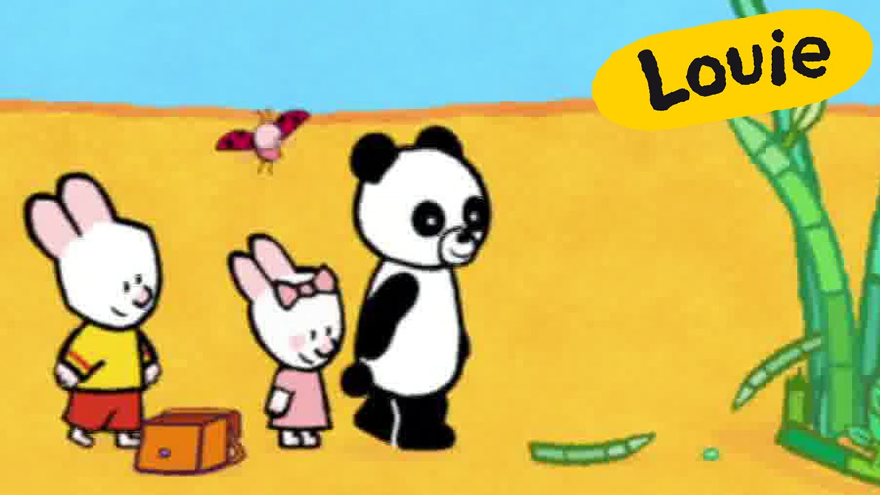 Louie, draw me a panda | Learn to draw cartoon for kids
