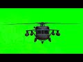 UH60 Helicopter Firing Minigun Green Screen