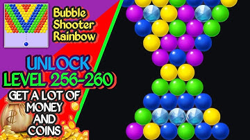 🔴🔵🟢BUBBLE SHOOTER RAINBOW FUN GAMES! || LEVEL 256-260 || REAL 💰💰🪙🪙 || ANDROID GAMEPLAY
