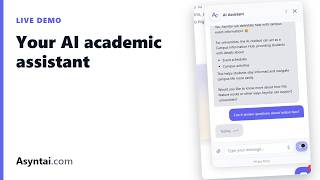 AI Chatbot for Schools & Universities: Asyntai Live Demo