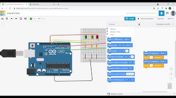 Semáforo vehicular y peatonal con arduino uno R3