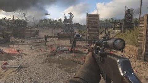 CoD WW2 Firing Range Secret Scene #1 (Watermelons)