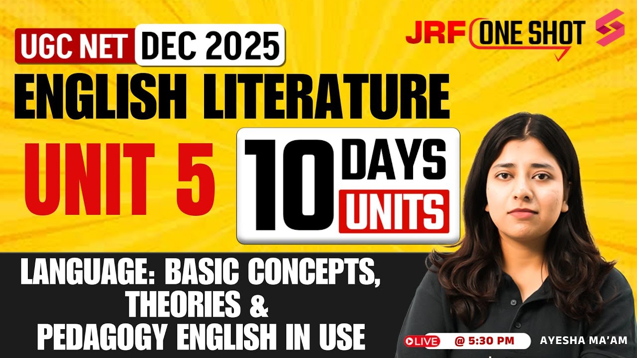 UGC NET English Unit 5 | Language: Basic Concepts, Theories & Pedagogy ...