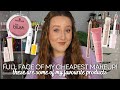 Full face of my most affordable super cheap makeup drugstore  cruelty free steals on a budget