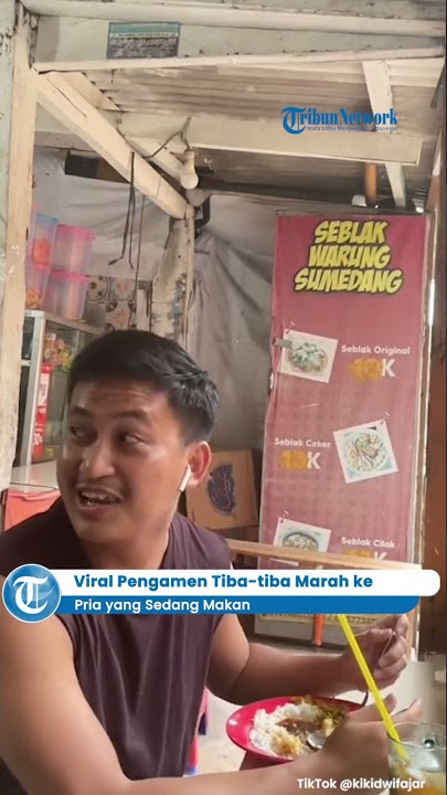 Viral Pengamen Tiba-tiba Marah ke Pria yang Sedang Makan #shorts #pengamen #marah
