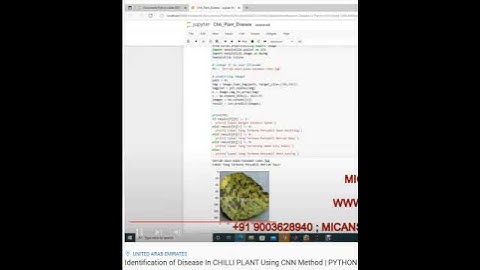 PLANT disease Identification Using CNN Method - PYTHON CODE - IMAGE PROCESSING - PYTHON