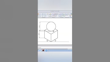 Isomertric Projection: Sphere on Cube #isometric #engineeringdrawing #engineeringgraphics #caed #vtu