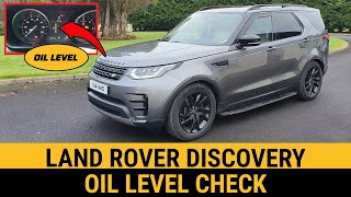 Land Rover Discovery Oil Level Check Range Rover How to check oil level on screen No Engine Dipstick