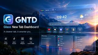 I Designed a Futuristic Glass New Tab Dashboard! 🔥 | GNTD UI Concept