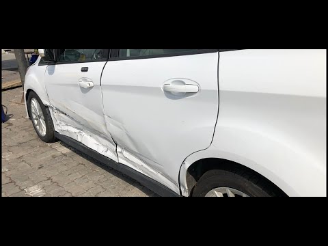 Ford Cmax боковой удар. Рихтовка. Ford Cmax side impact. Straightening