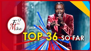 Eurovision 2021 - My Top 36 (so far)