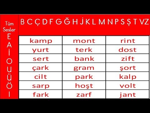 Dört Sesli Tek Heceli Kelimeler Okuma Hece Tablosu - YouTube