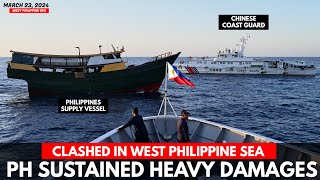 PH Supply Vessel SUSTAINED HEAVY DAMAGED clashed with Chinese Coast Guard