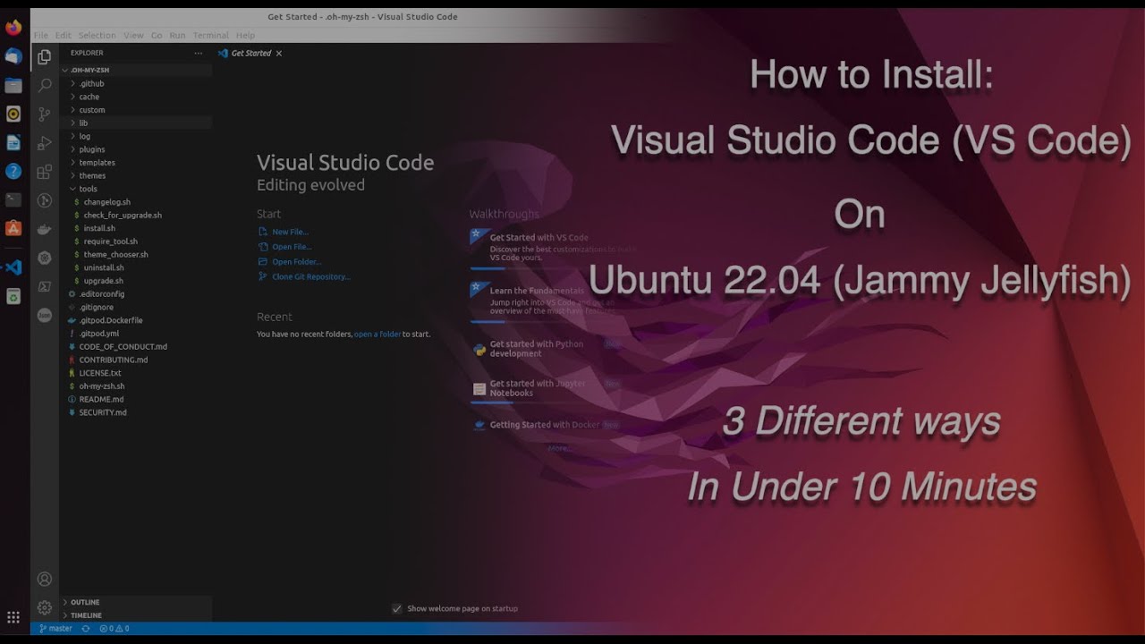 How To Install VS Code on Ubuntu  - Jammy Jellyfish - YouTube