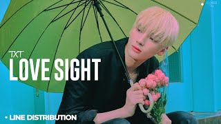 TXT - Love Sight | Line Distribution (Color Coded) [OST From \