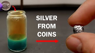 Extracting pure silver from a coin