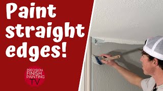 How to paint edges without tape || Cutting in interior walls || Professional Painting Secrets 2020