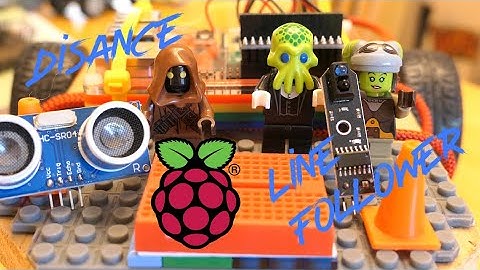 Raspberry Pi - Robot Car : Distance & Line follower sensors