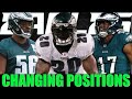 Nakobe dean changing positions  eagles leak offensive starter  brian dawkins comparisons