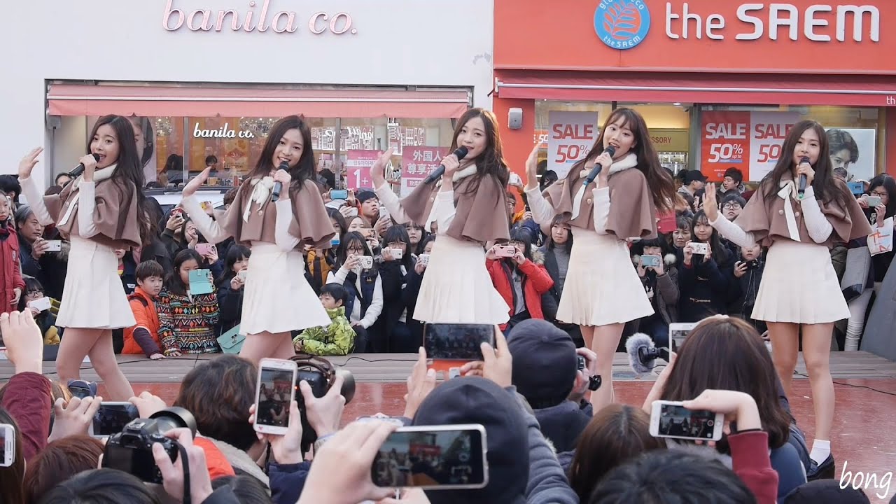 160116 에이프릴 (April) 가로 전체 Full Version 직캠(Fancam) @대구 동성로 게릴라무대 by bong