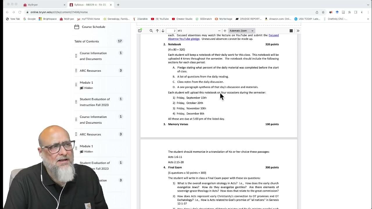 BIB 329 Acts Video YouTube