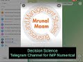 IMP Numerical Decision Science Sem 1 MBA Recorded sessions
