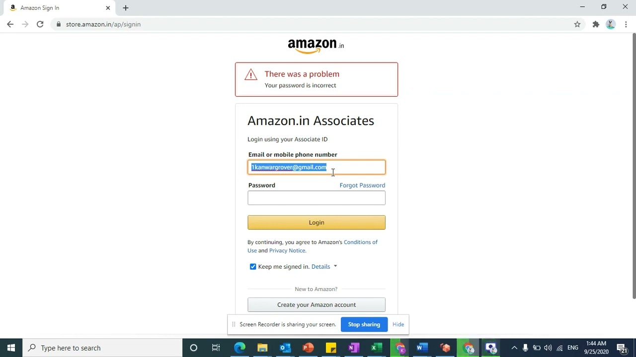 Login Issues in Amazon Easystore portal explained very well